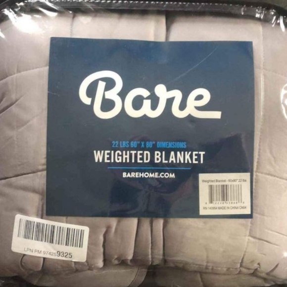 Bare Home Weighted Blanket Queen Size 22lb (60" x 80") for Adults - All-Natural - Picture 3 of 3